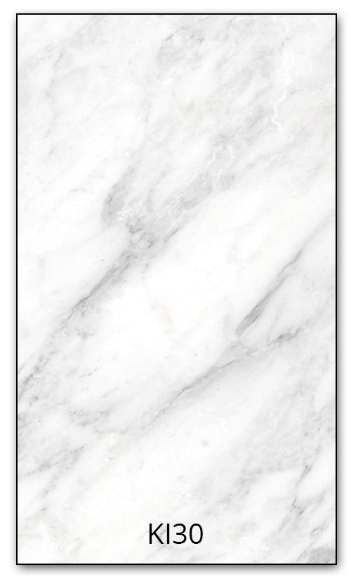 White marble-patterned panel, with gray veining and the label "KI30" at the bottom.
