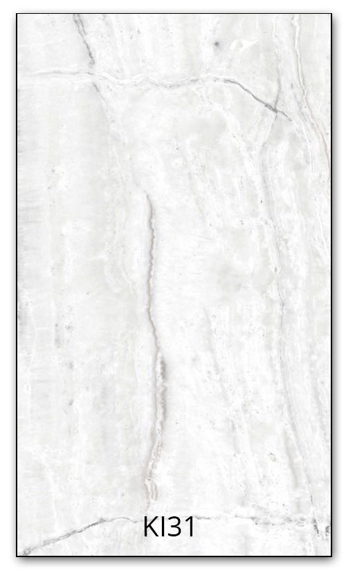 White marble-patterned tile with gray veining; the text "KI31" is at the bottom.