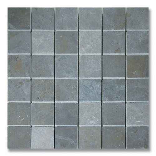 Square gray stone tile mosaic.