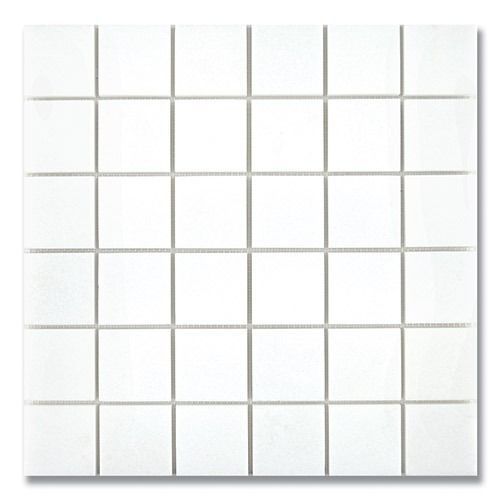 White square tiles arranged in a grid pattern.