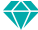 Teal diamond shape.