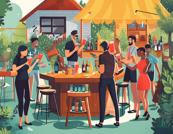 backyard party ai art