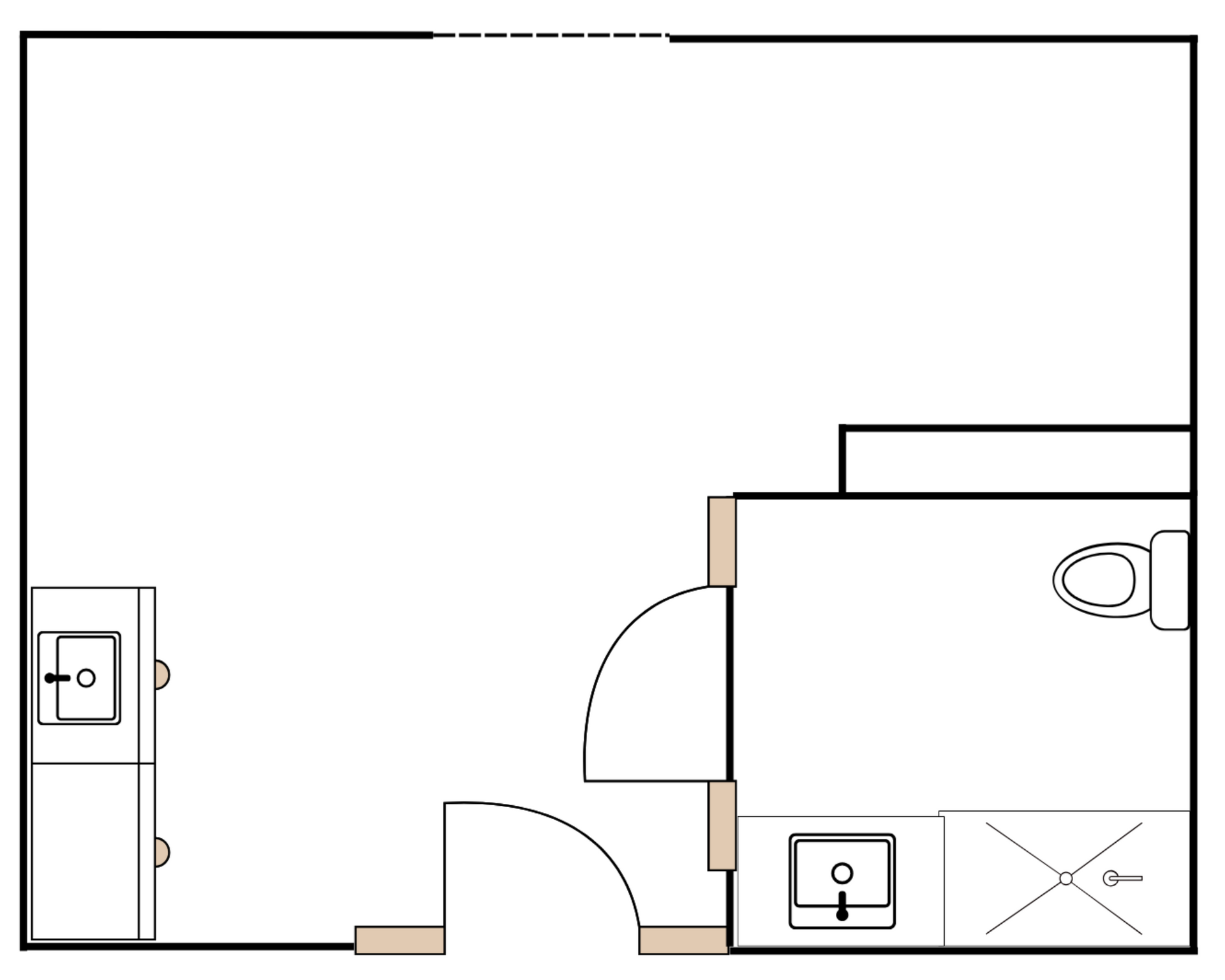 Grande Studio Floor Plan — Arlington, TX — Castle Rock Assisted Living Grande Studio Floor Plan — Arlington, TX — Castle Rock Assisted Living