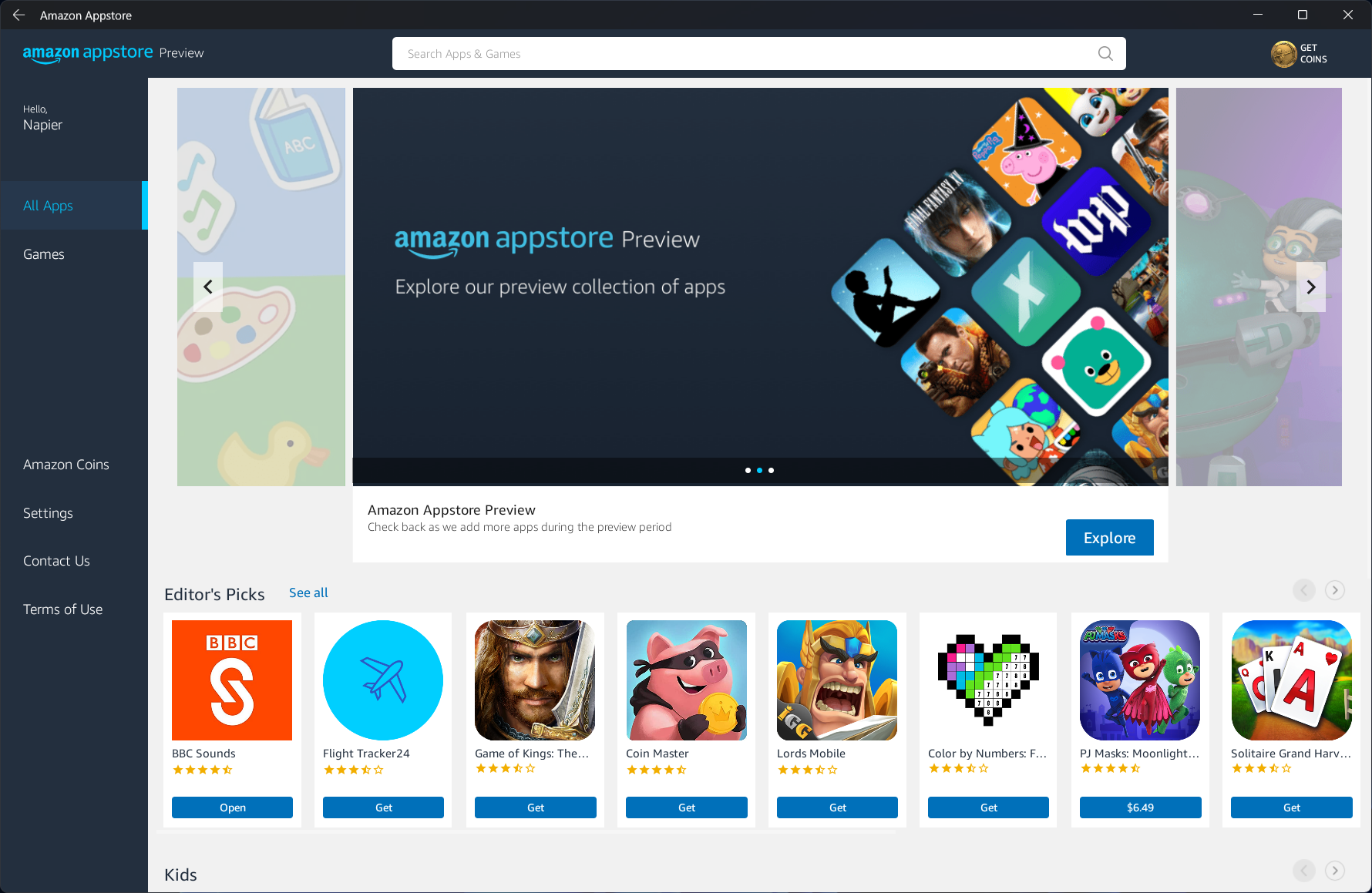 Amazon App Store on Windows