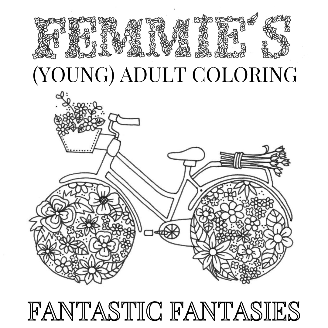 Boekcover 'Femmie's Fantastic Fantasies, (Young) Adult Coloring. Klik voor meer details over deze magische serie!