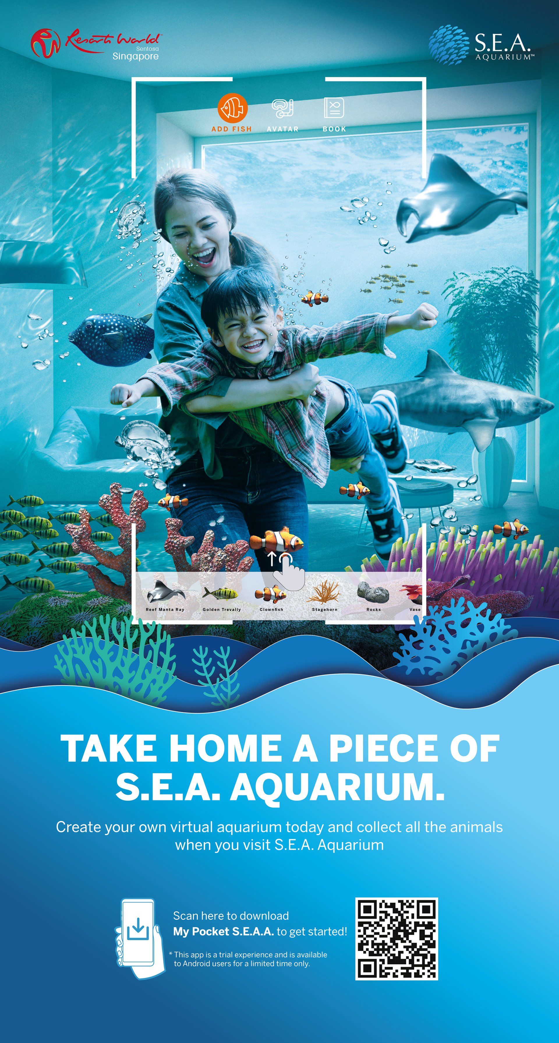 S.E.A. Aquarium AR App Poster