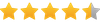 Five stars, the last one partially filled in, indicating a 4.5-star rating.