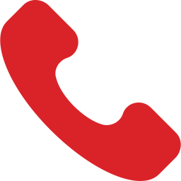 Red telephone receiver.