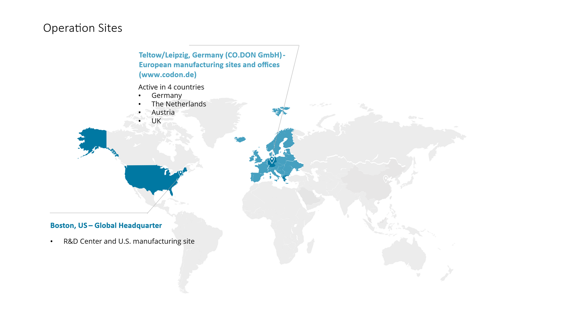 global operation sites