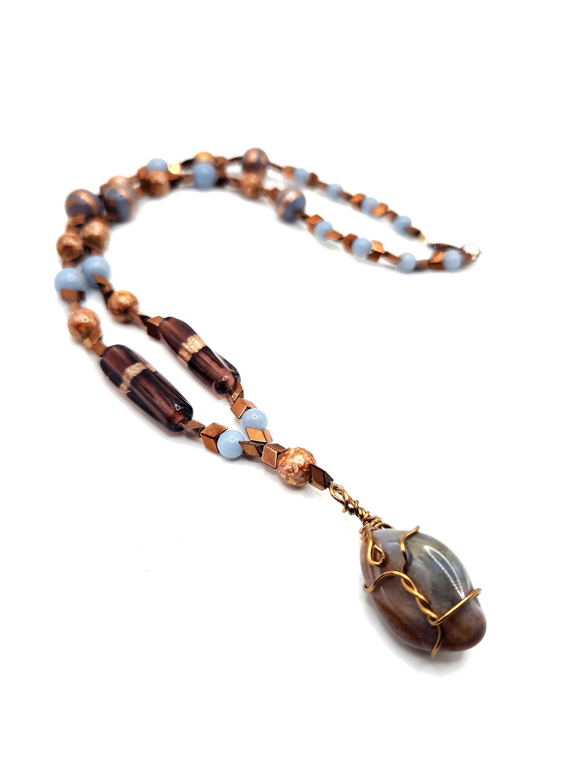 BECOMING BLUE ANGELITE CRYSTAL Jewelry Set