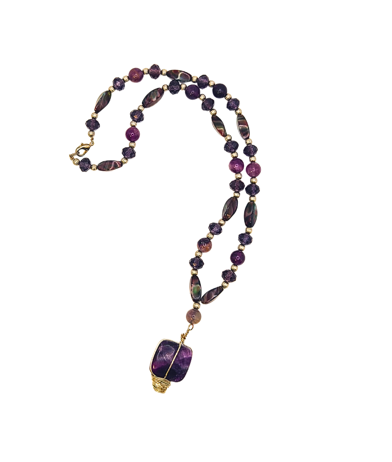 Fancy Fluorite Crystal Necklace