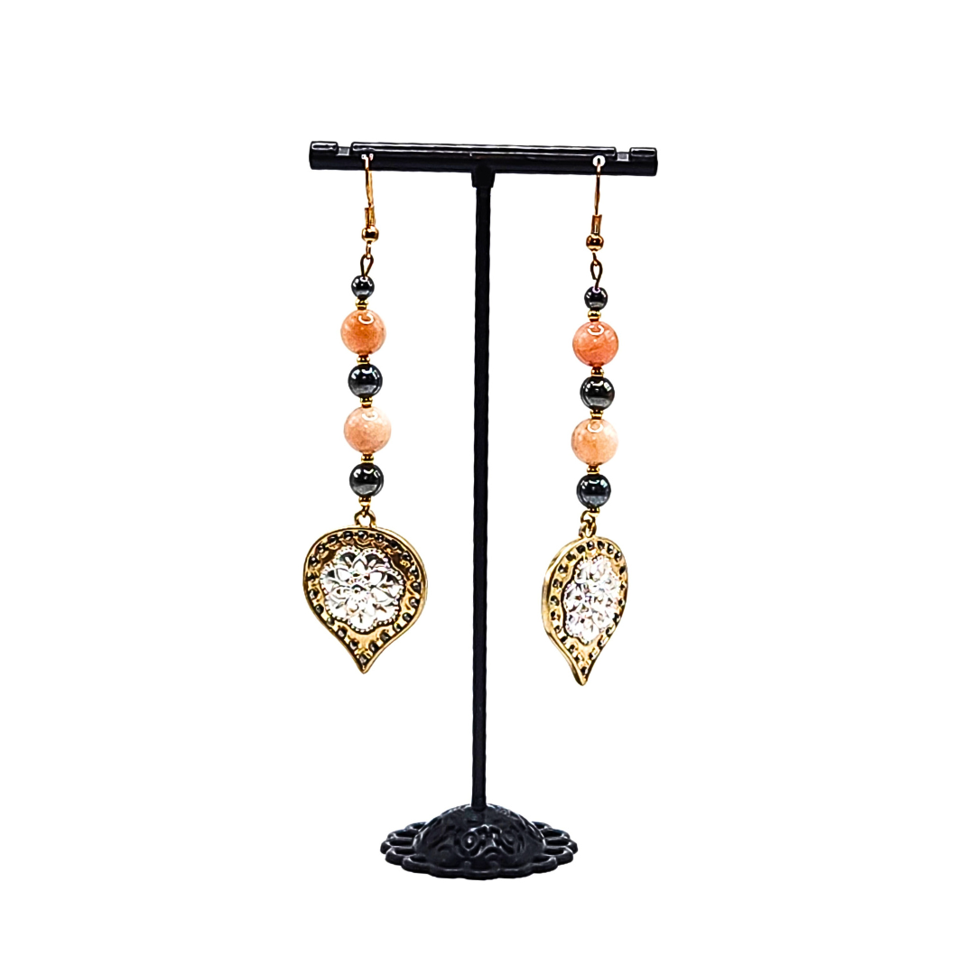 SUPERB SUNSTONE CRYSTAL Drop Earrings