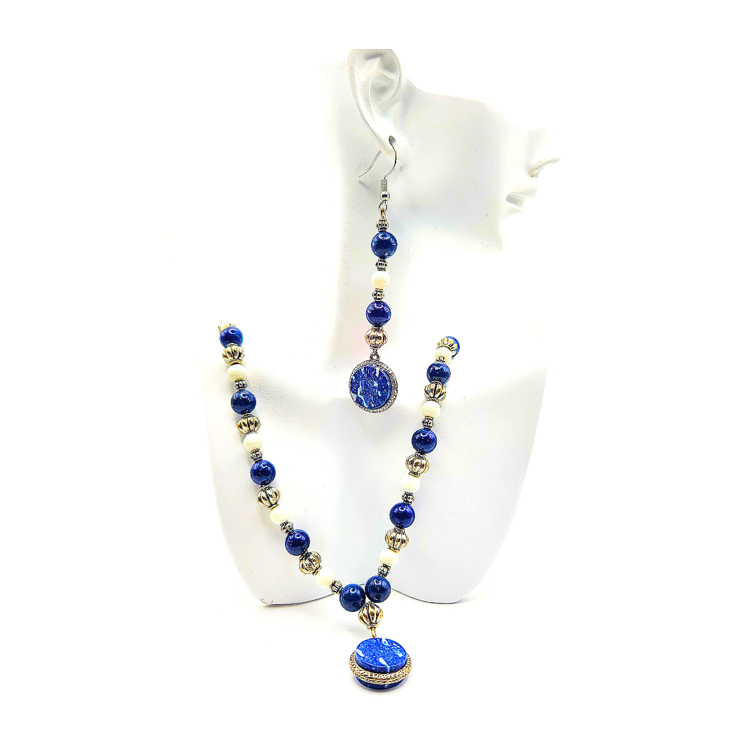 Lovely Lapis Lazuli Crystal Jewelry Set