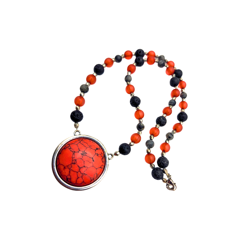 Red Vine Labradorite Crystal Necklace