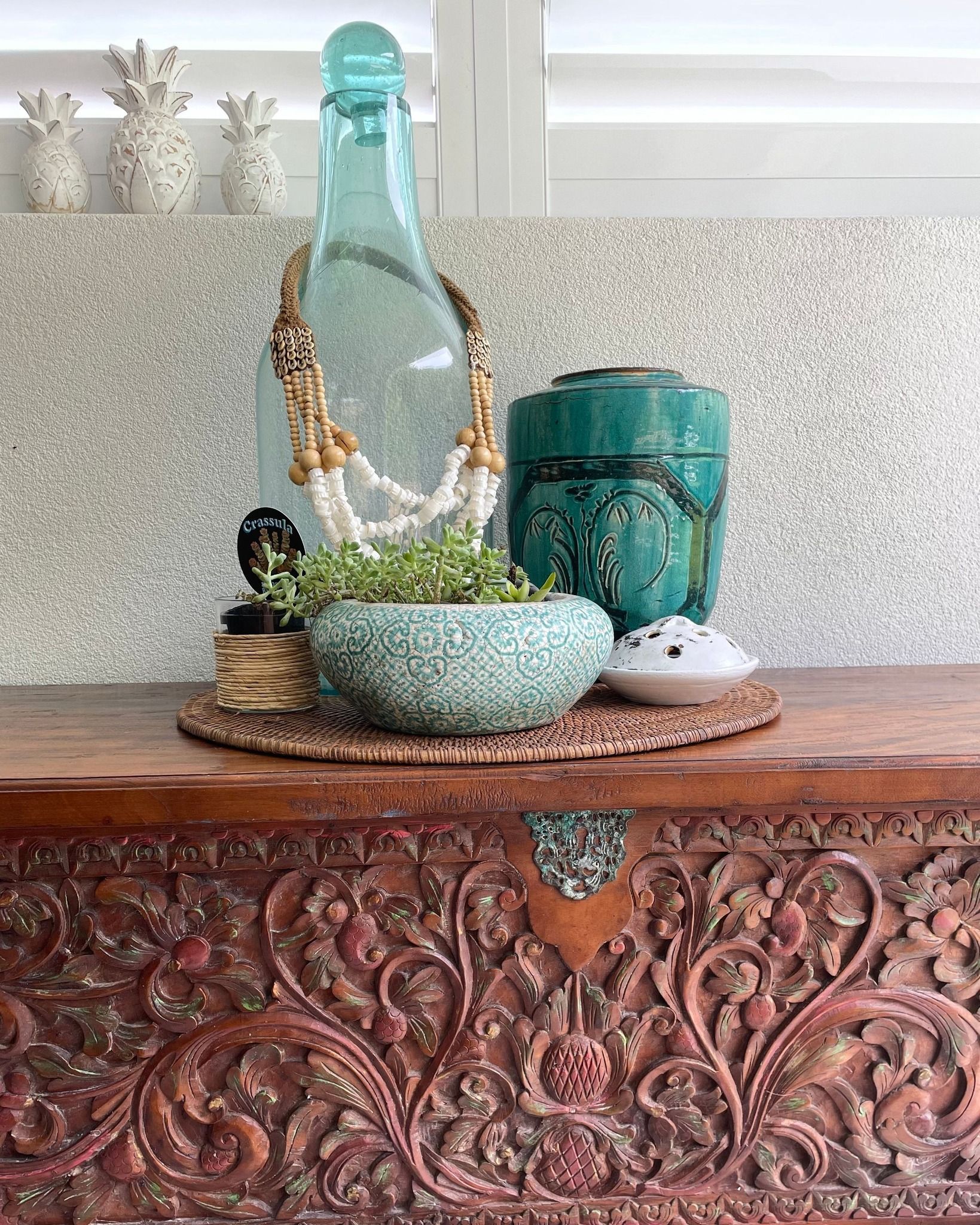 Wooden Chest with Decorative Items — Tropic Living in Clifton, QLD