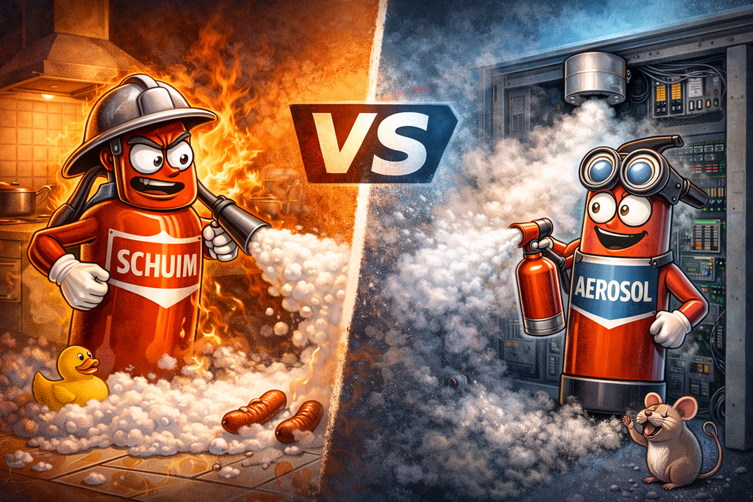 Blusschuim of aerosol als brandblusser Dit is het verschil