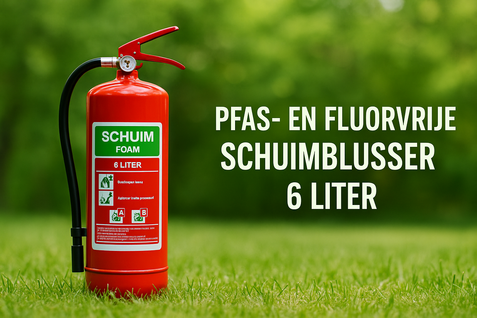 PFAS- en Fluorvrije schuimblusser 6 liter brandveiligheid zonder compromissen, ga nu voor groen!