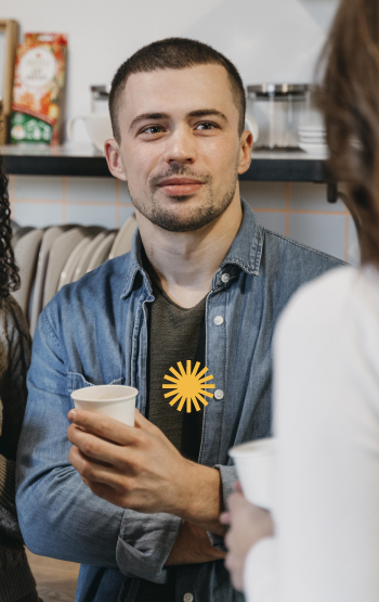 Group of adults talking - Mosaic Church, Freeport, FL