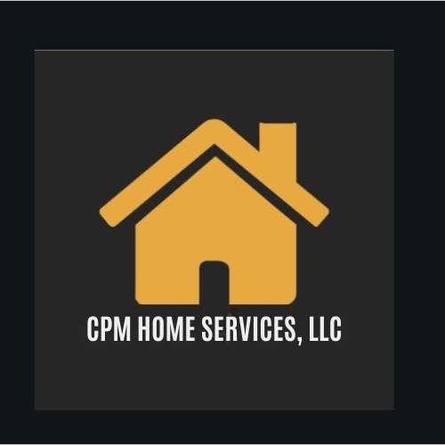 yellow home on a black background logo CPM Home Services LLC