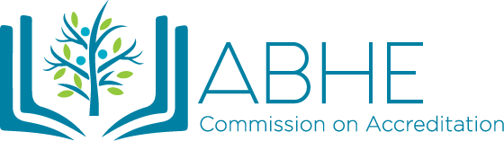 ABHE Commission on Accreditation logo: Open book with tree and ABHE Commission on Accreditation logo: Open book with tree and