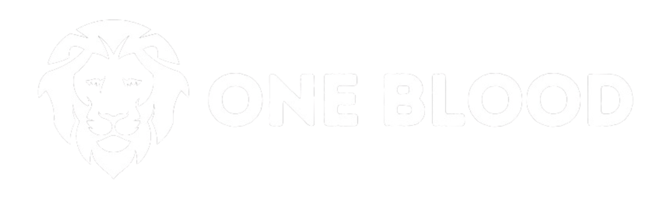 A white logo with a ghost and the words `` one bloom '' on a white background.