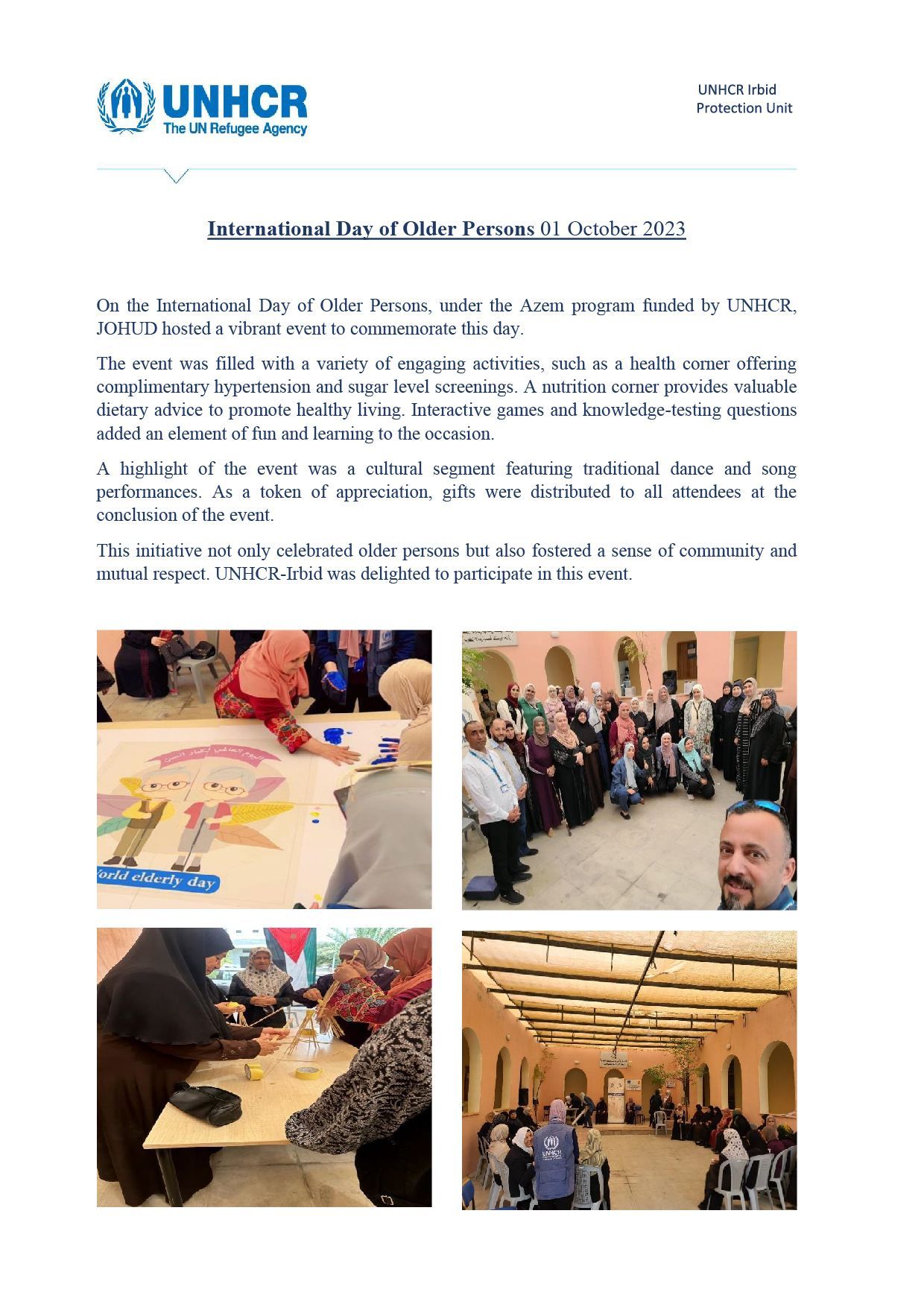 Irbid FO  Older Persons Event 1 Oct. 2023 01 1920w 