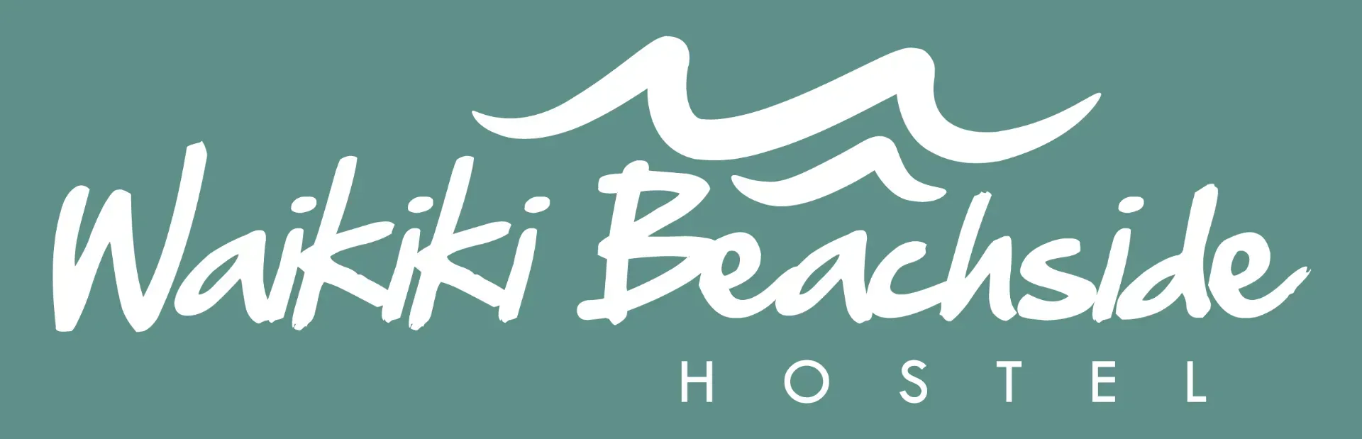 A logo for a hostel called waikiki beachside hostel
