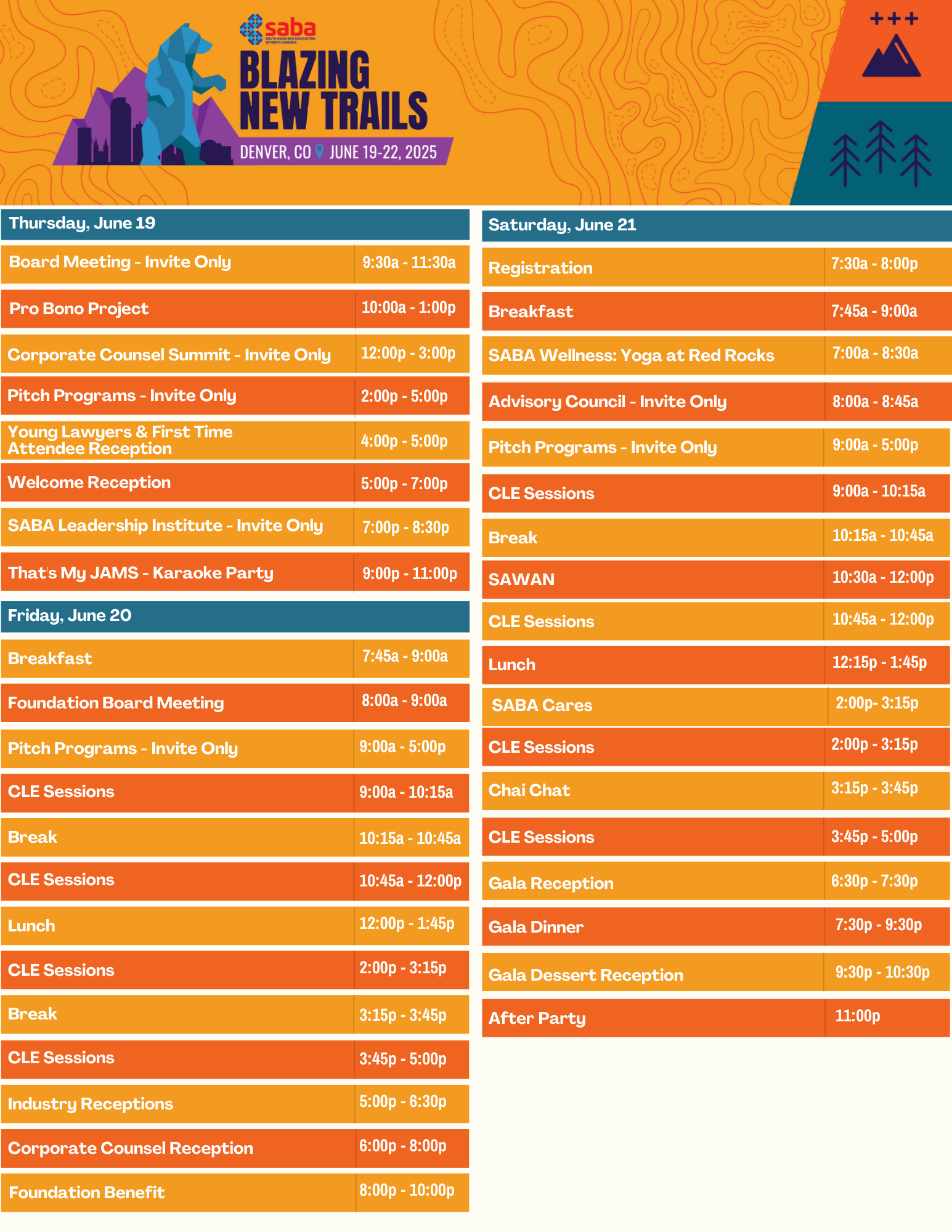 SABA Agenda SABA Agenda