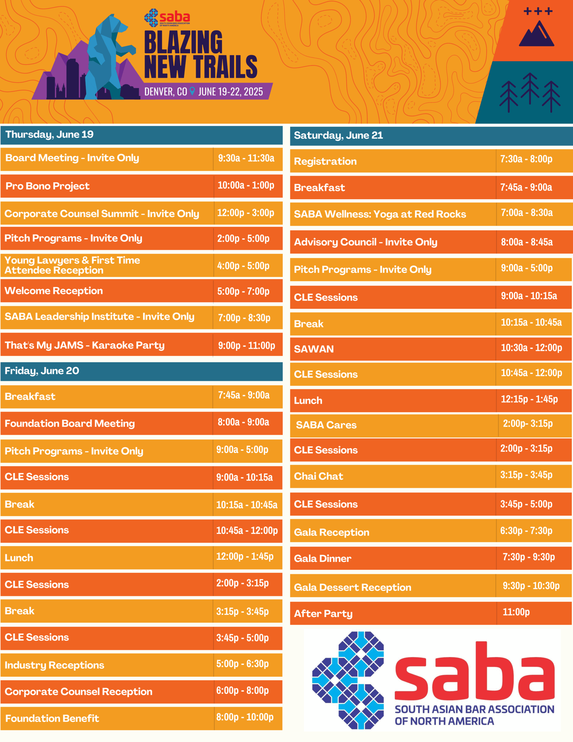 SABA Agenda SABA Agenda