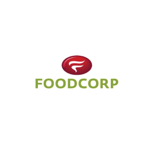 Foodcorp logo: Red oval with white 