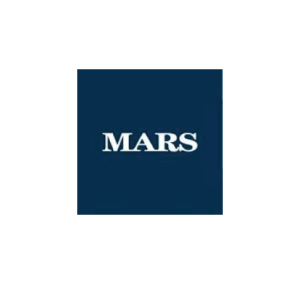 Mars logo: white text 
