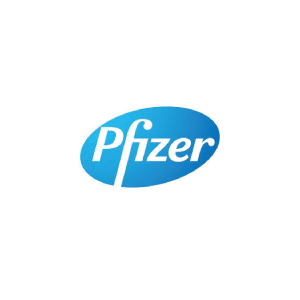 Pfizer logo: white text 