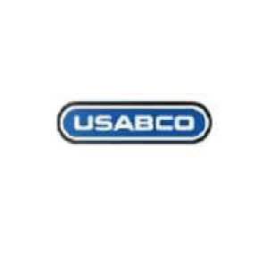 USABCO logo: Blue and white text inside a rounded rectangular border.