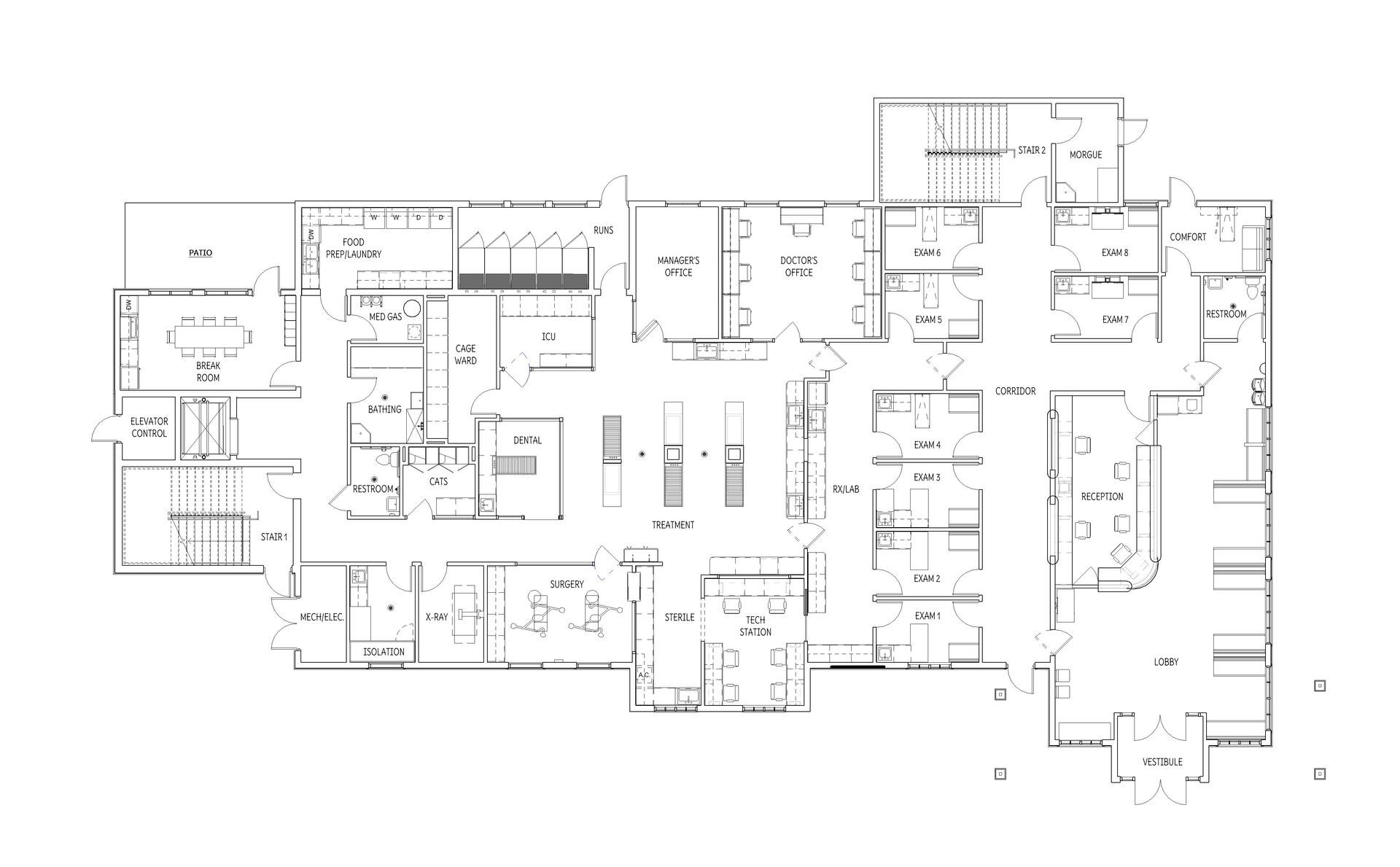 Floor plan of Kind Animal Care Hospital