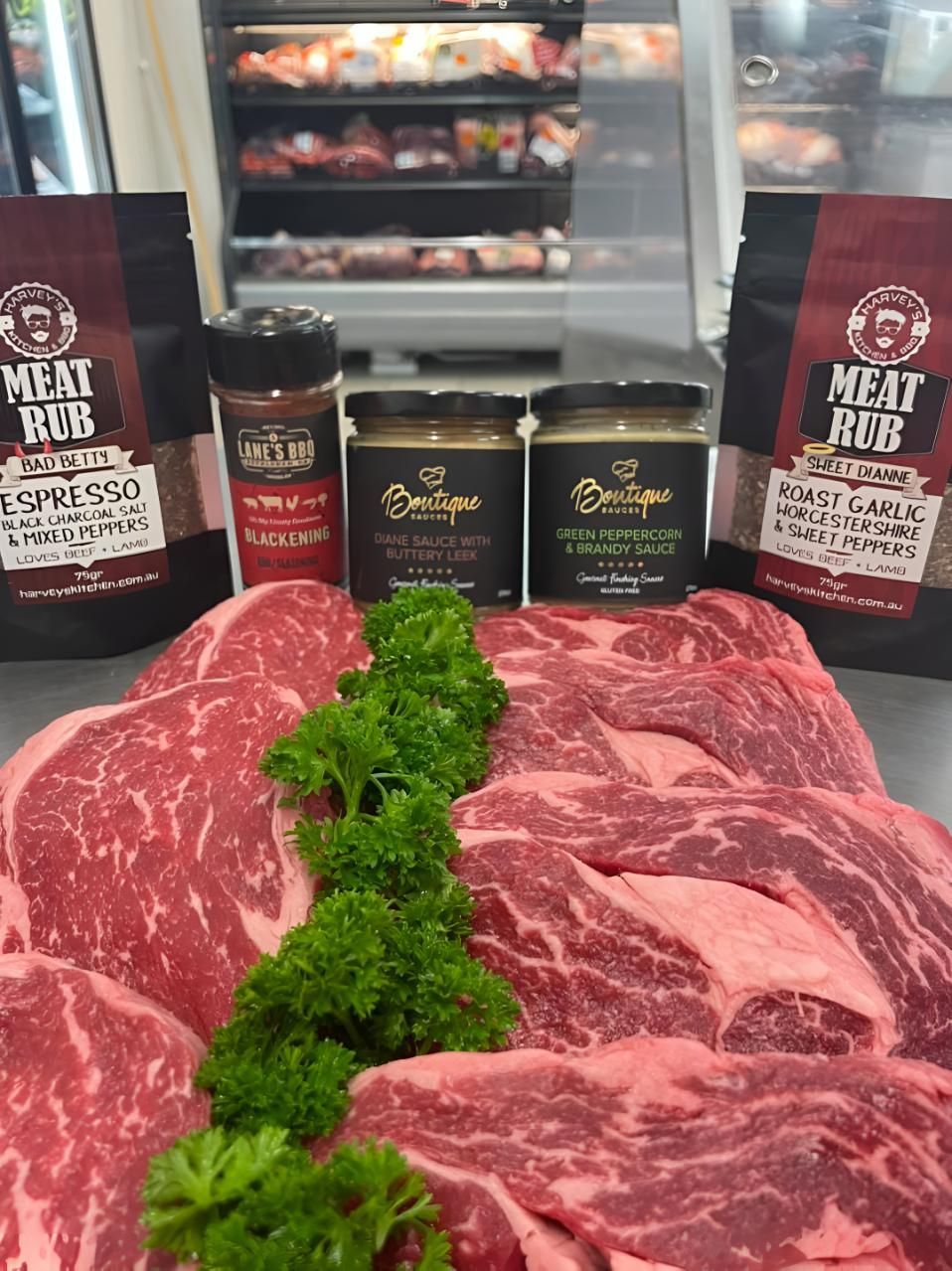 A Pile of Raw Meat and Spices on a Table — MBW Wholesale & Bulk In Cannonvale, QLD