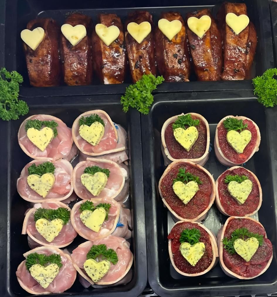 Several Trays of Food With Hearts on Them — MBW Wholesale & Bulk In Cannonvale, QLD