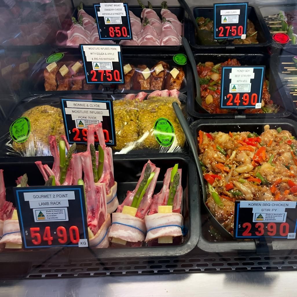 A Variety of Meats and Vegetables Are on Display for Sale — MBW Wholesale & Bulk In Cannonvale, QLD