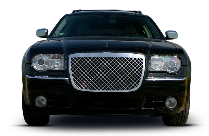 Black Chrysler Front View | Santa Cruz Tire and Auto Care