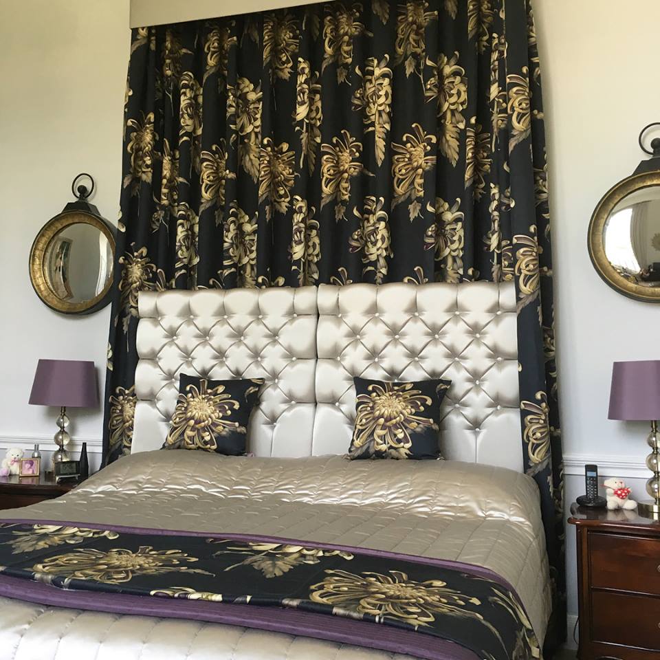Grand bedroom style with Zoffany fabric