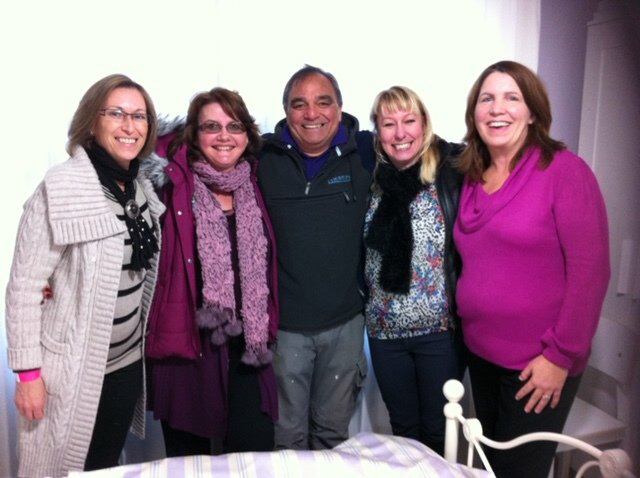 Curtain girls with Billy from DIY SOS