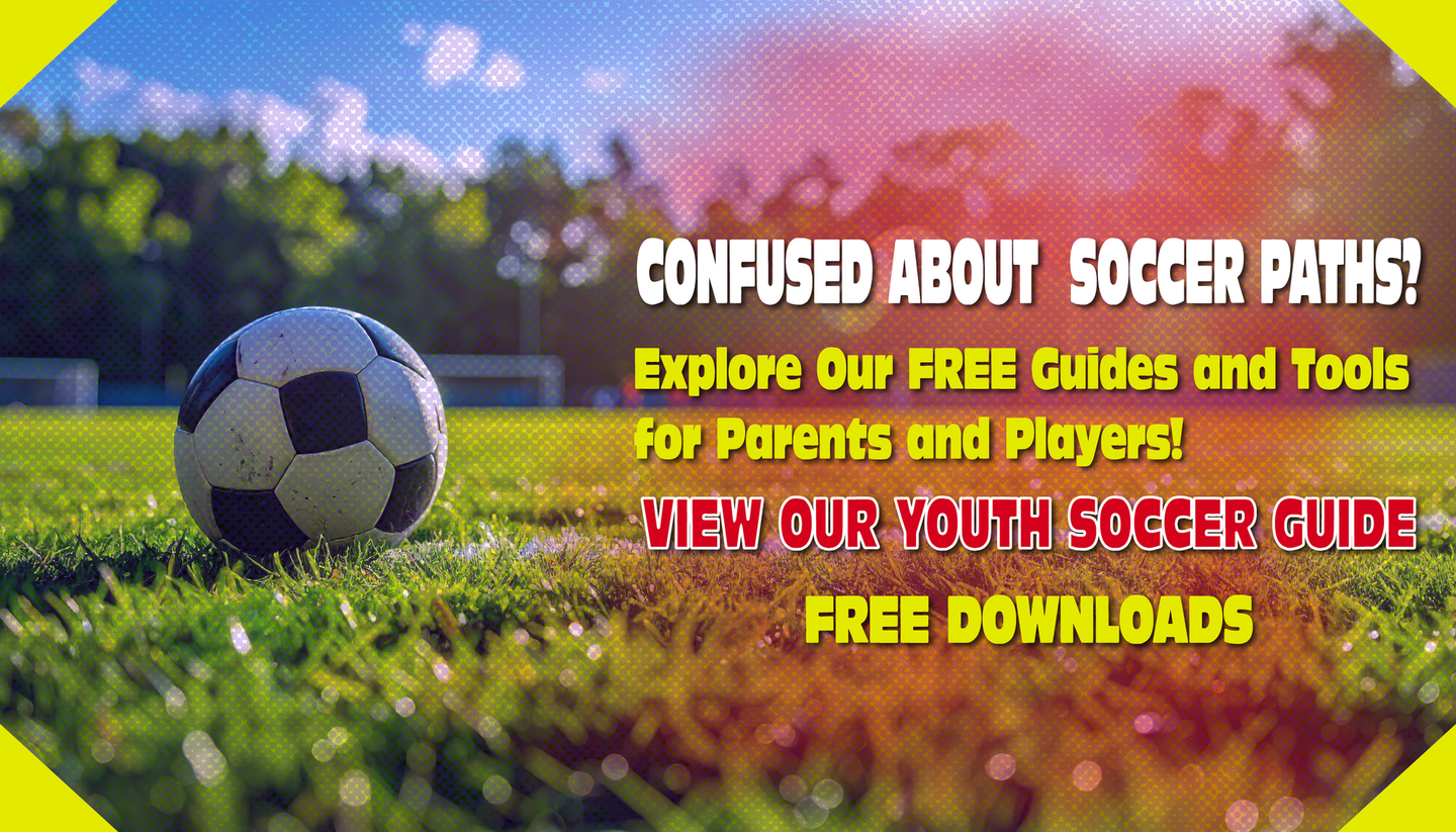 A soccer ball on a field with the words confused about soccer paths