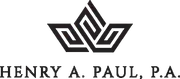 Logo for Henry A. Paul, P.A.: geometric crown symbol above text.