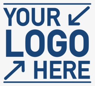 A blue sign that says your logo here