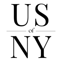 A black and white logo for us of ny
