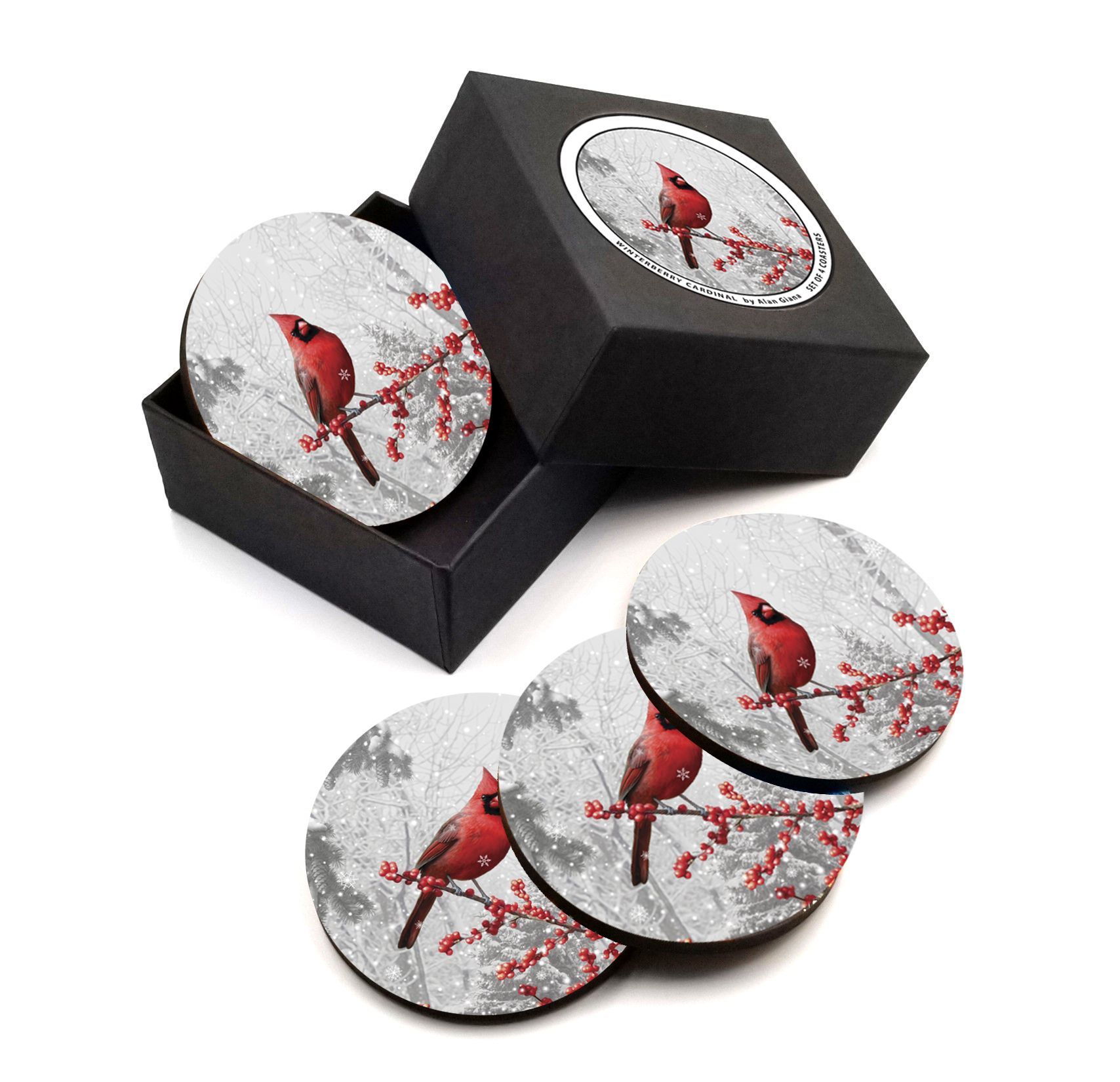 WINTERBERRY COASTER SET