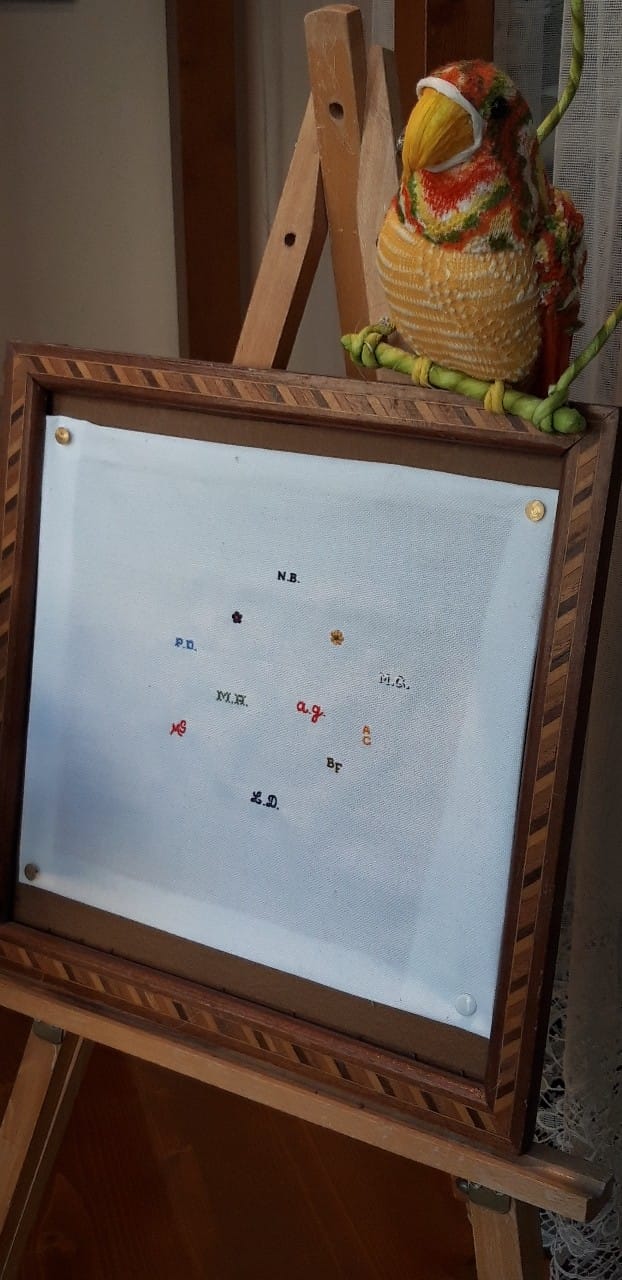 ricamo delle iniziali