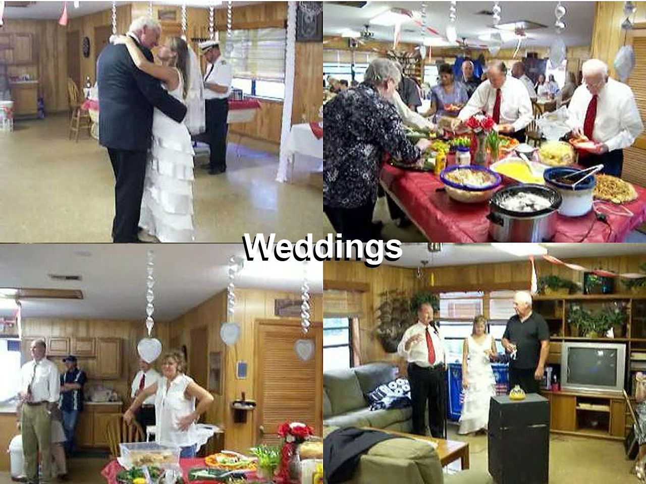 a collage of photos of a wedding with the words weddings at the bottom