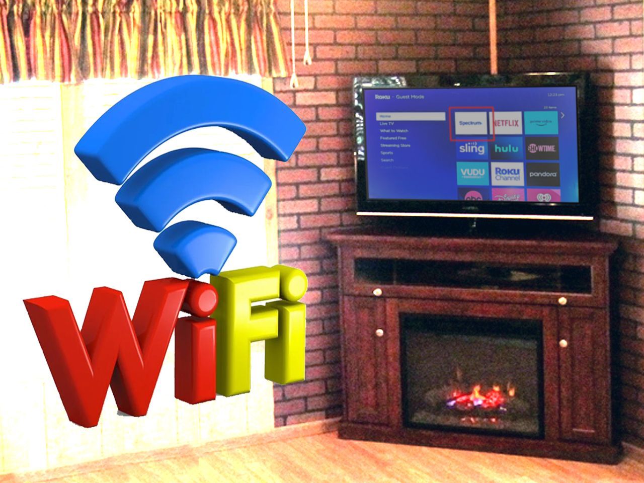 instructions on how to log in to wifi and use the roku streaming device