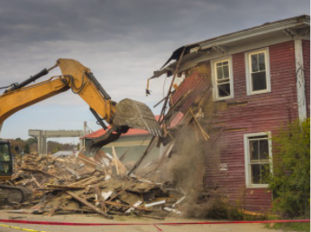 House in Cheyenne, WY being demolished for reconstruction.