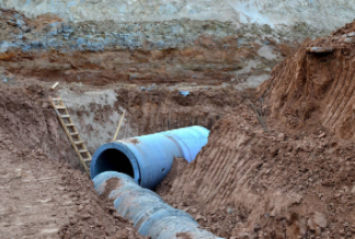 Installation of underground  water and sewer pipe line in Cheyenne WY